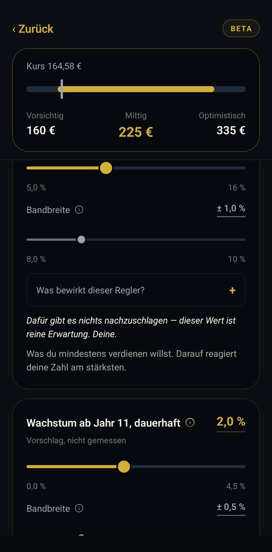 Was es dir wert ist, entscheidest du