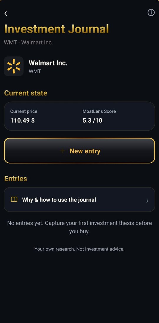 Write down your own investment thesis